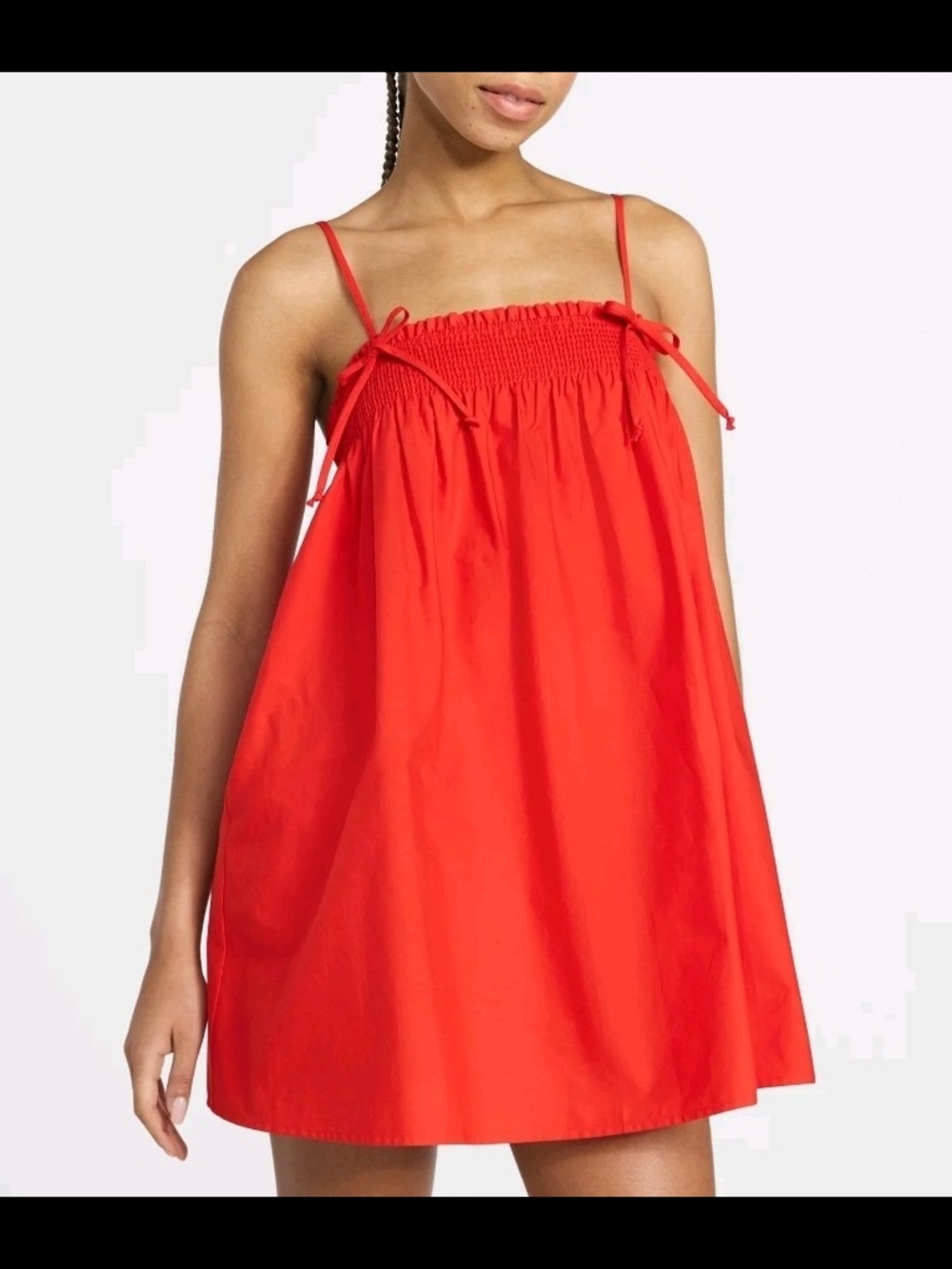 No Boundaries Red Smocked Tiered Poplin Dress NWT New With Tags Size XXS XS L XL